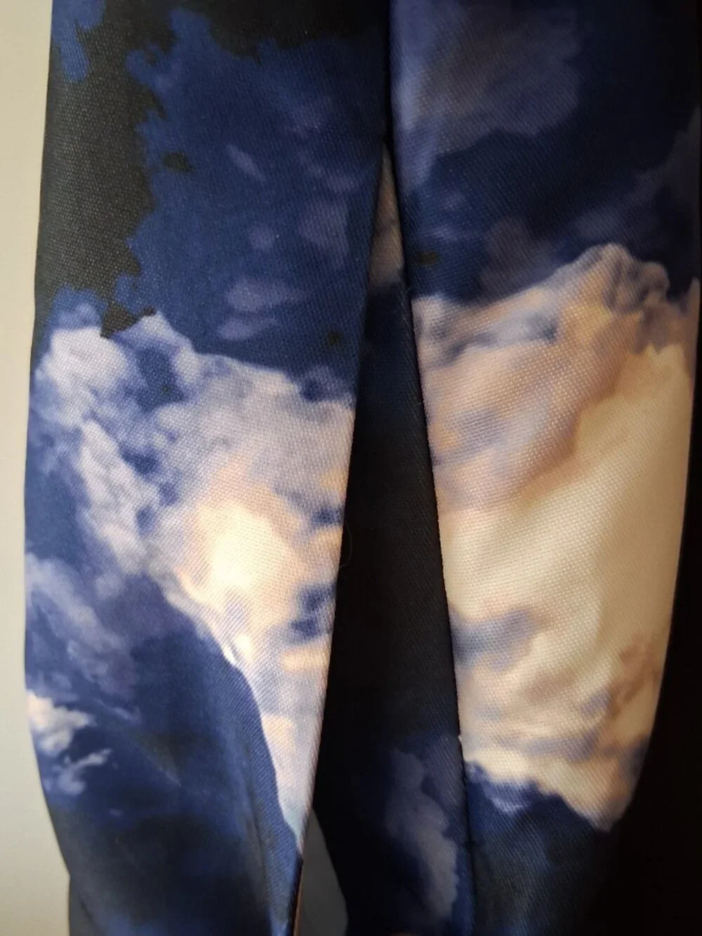 Kate Spade Blue White Clouds Sleeveless Zip Front Joss Dress Size 6 Fit & Flare